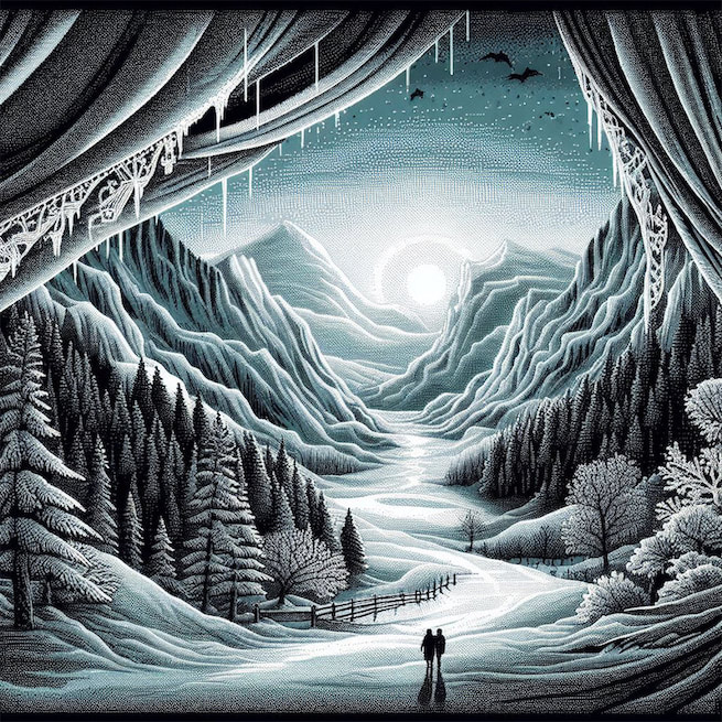 寒色孤村幕，悲风四野闻。 Poster