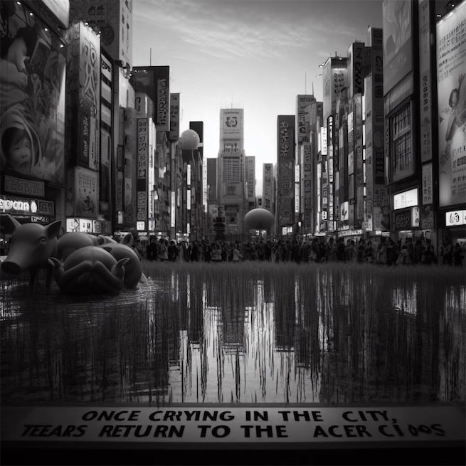 一朝哭都市，泪尽归田亩。