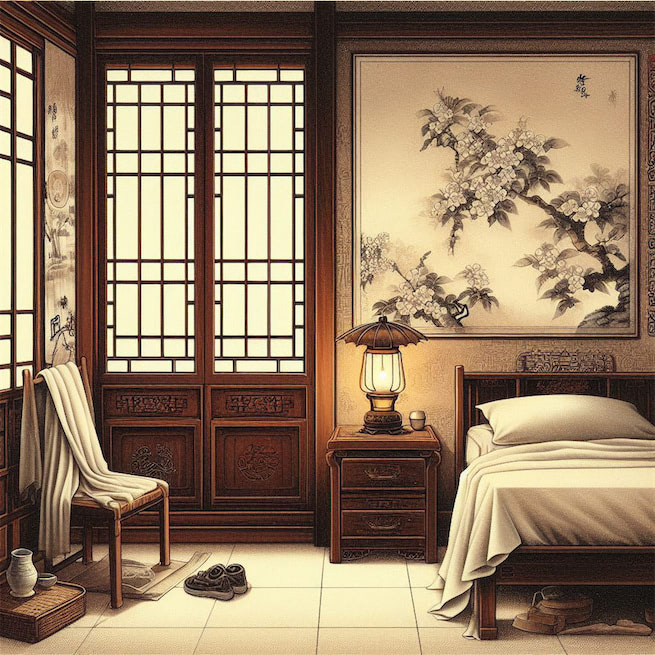 空床卧听南窗雨，谁复挑灯夜补衣。