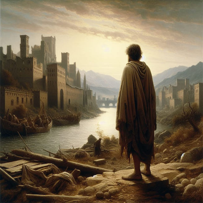 遗民泪尽胡尘里，南望王师又一年。