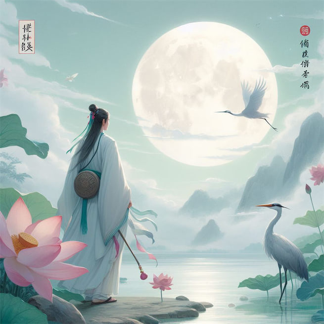 想子胥今夜见嫦娥，沉冤雪。