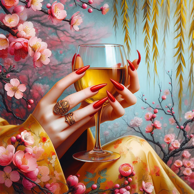 红酥手，黄縢酒，满城春色宫墙柳。