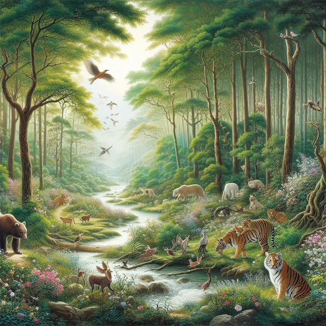 有熊有罴，有猫有虎，庆既令居，韩姞燕誉。