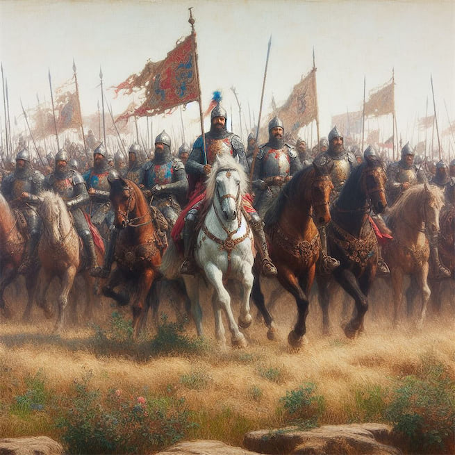 春风旍旗拥万夫，幕下诸将思草枯。 Poster