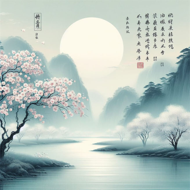 海日生残夜，江春入旧年。 Poster