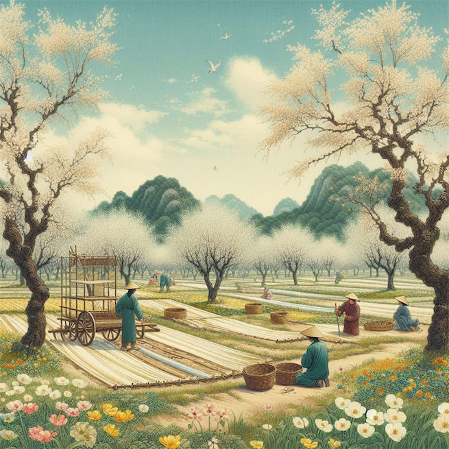 乡村四月闲人少，才了蚕桑又插田。