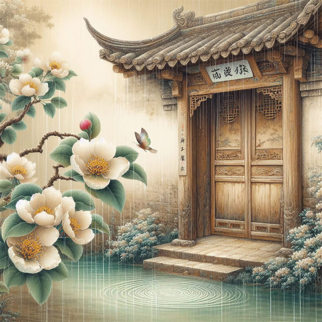 雨打梨花深闭门，忘了青春，误了青春。 Poster