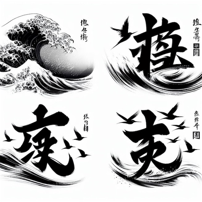 冲波突出人齐譀，跃浪争先鸟退飞。 Poster