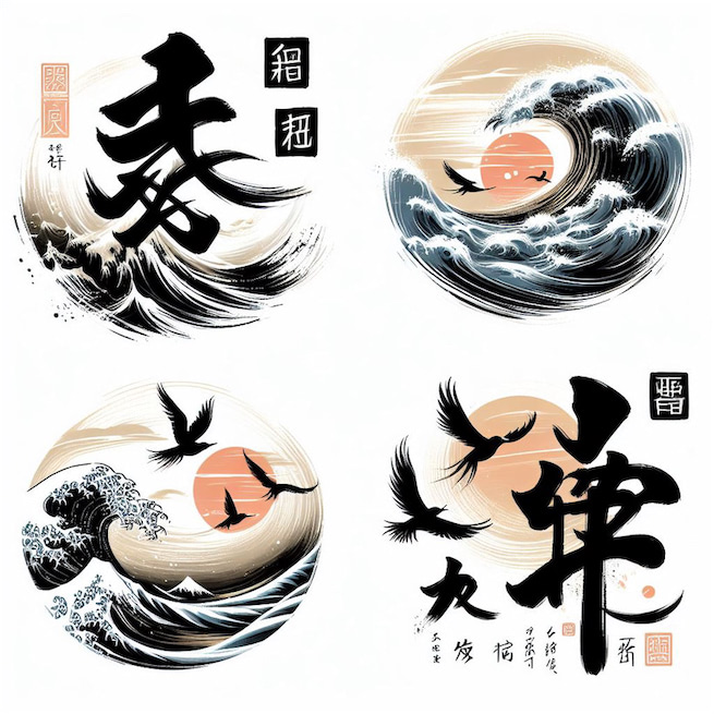 冲波突出人齐譀，跃浪争先鸟退飞。