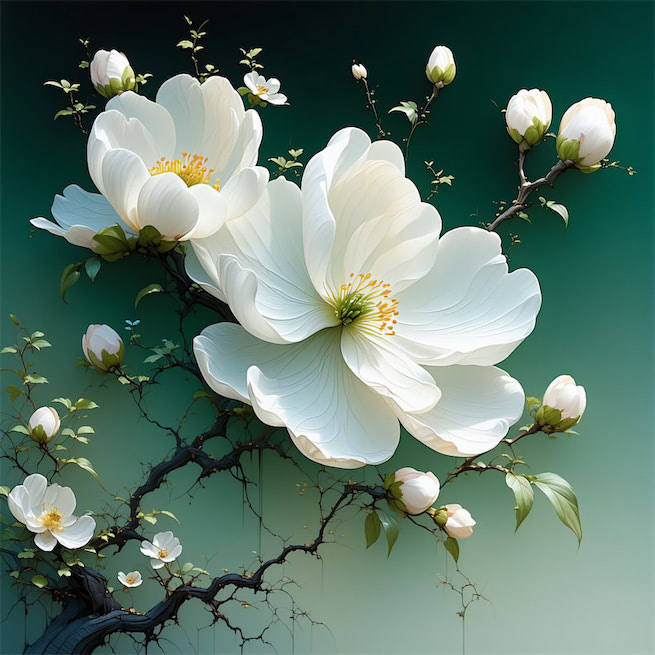 我欲穿花寻路，直入白云深处，浩气展虹霓。 Poster