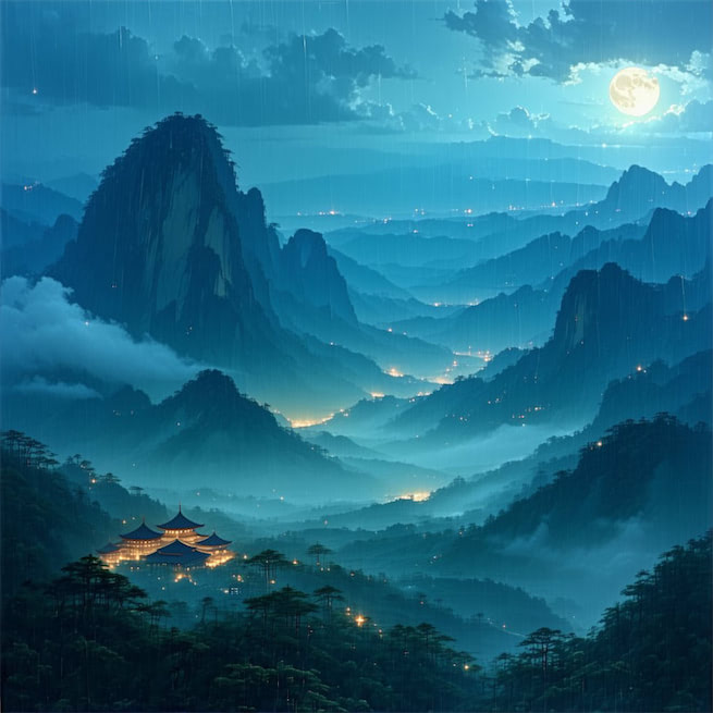 寒雨连江夜入吴，平明送客楚山孤。 Poster