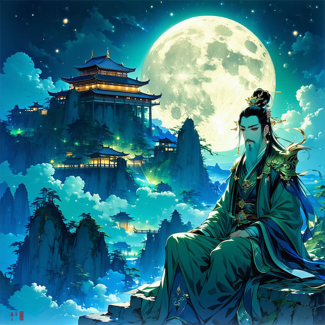 昨夜风开露井桃，未央前殿月轮高。