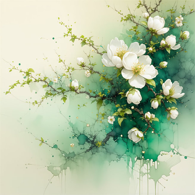 野渡花争发，春塘水乱流。