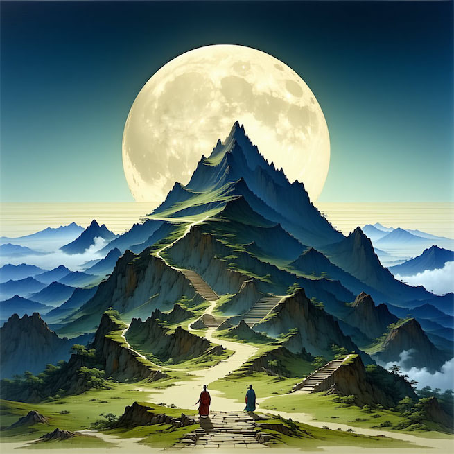 父耕原上田，子劚山下荒。