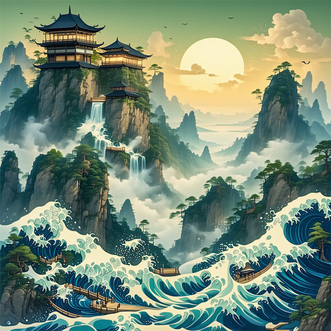 相逢意气为君饮，系马高楼垂柳边。