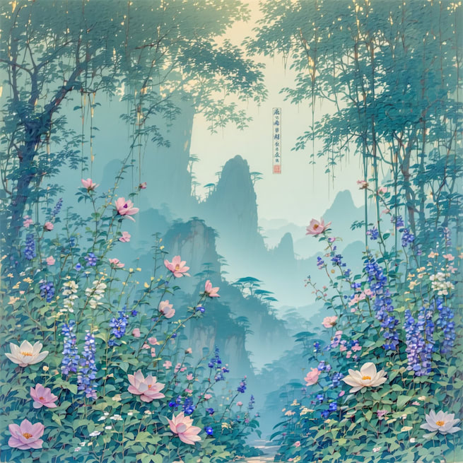 风暖鸟声碎，日高花影重。 Poster