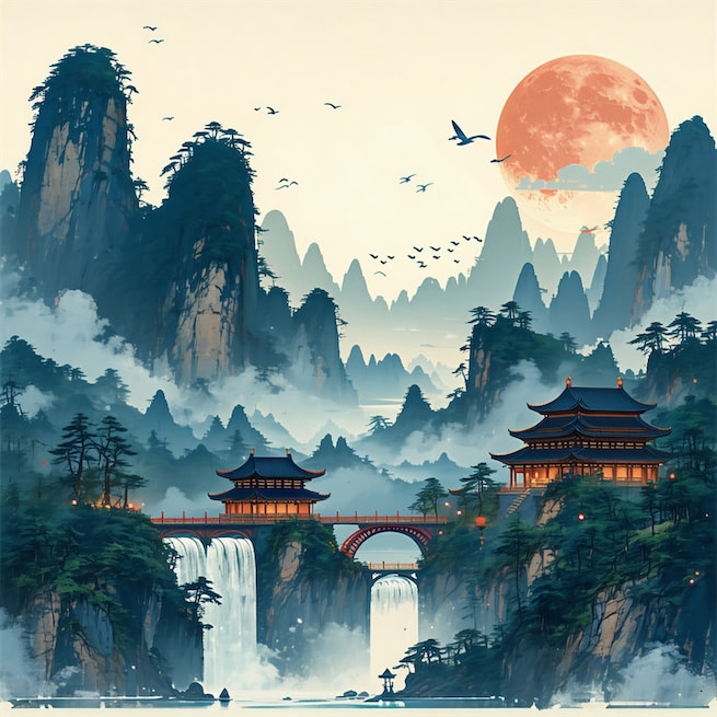 东风吹我过湖船。杨柳丝丝拂面。 Poster