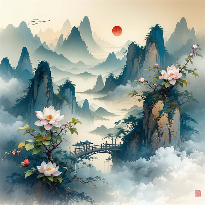 叶落风不起，山空花自红。 Poster