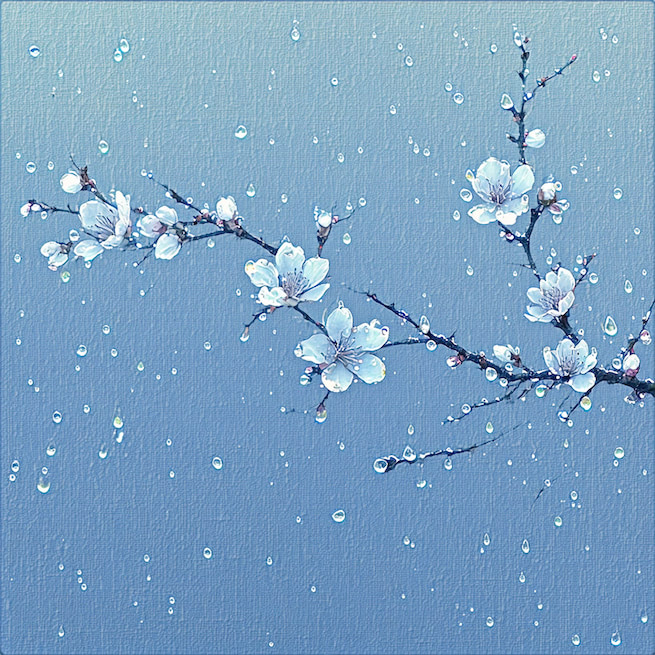 雨后寒轻，风前香软，春在梨花。 Poster