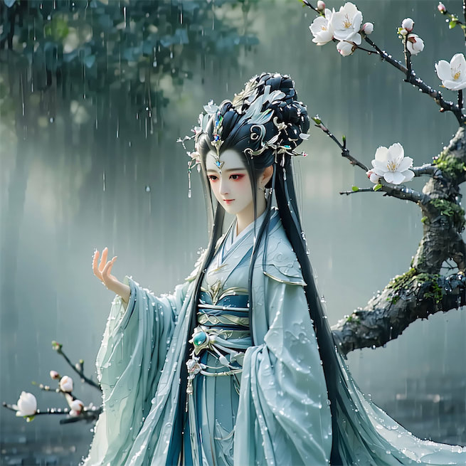 雨后寒轻，风前香软，春在梨花。