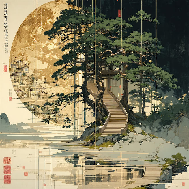 清江一曲柳千条，二十年前旧板桥。