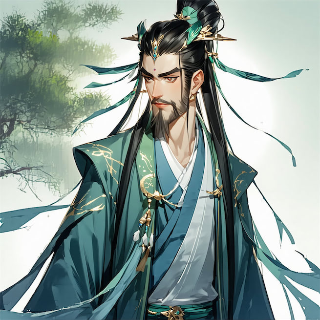 香炉初上日，瀑水喷成虹。