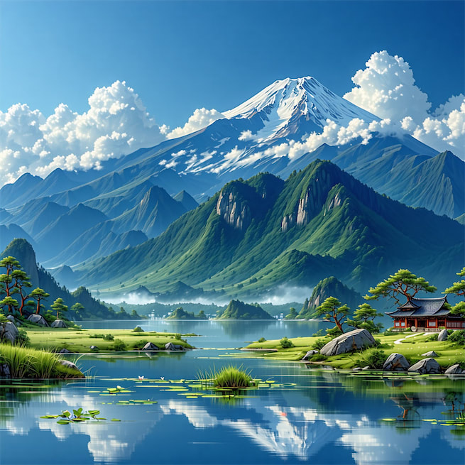 今日云景好，水绿秋山明。 Poster