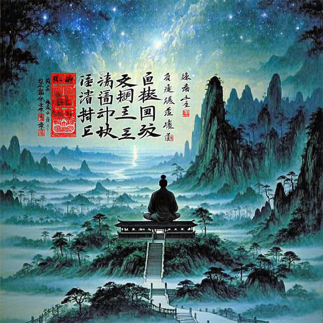 斜倚画阑娇不语，暗移梅影过红桥，裙带北风飘。