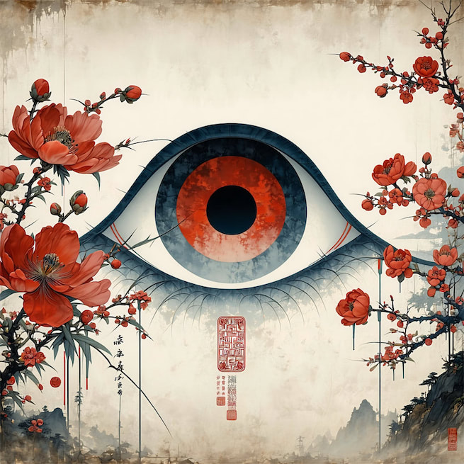 蛾眉淡了教谁画？瘦岩岩羞戴石榴花。