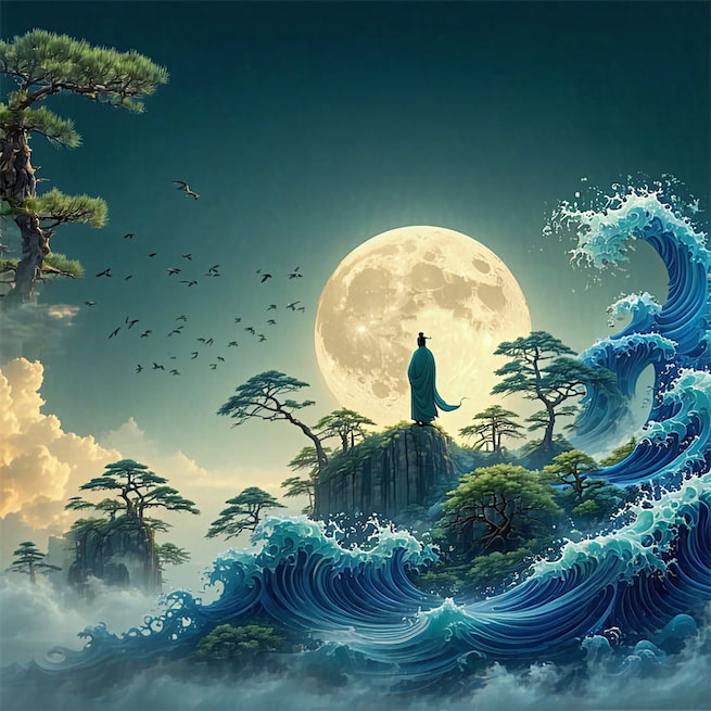 黄河落天走东海，万里写入胸怀间。