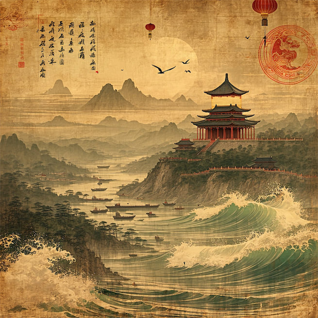 黄河落天走东海，万里写入胸怀间。