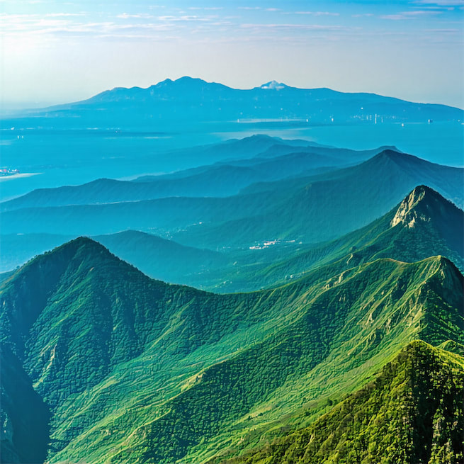 泰山嵯峨夏云在，疑是白波涨东海。