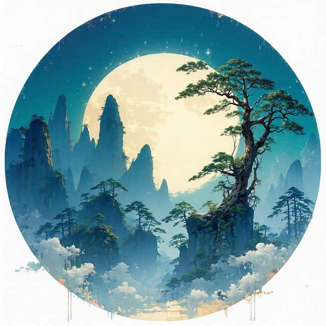 白日地中出，黄河天外来。