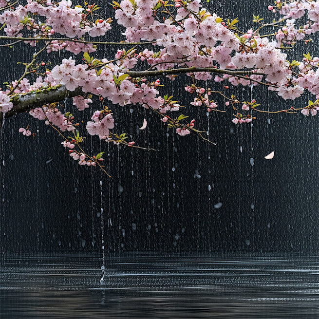 春雨断桥人不度，小舟撑出柳阴来。 Poster