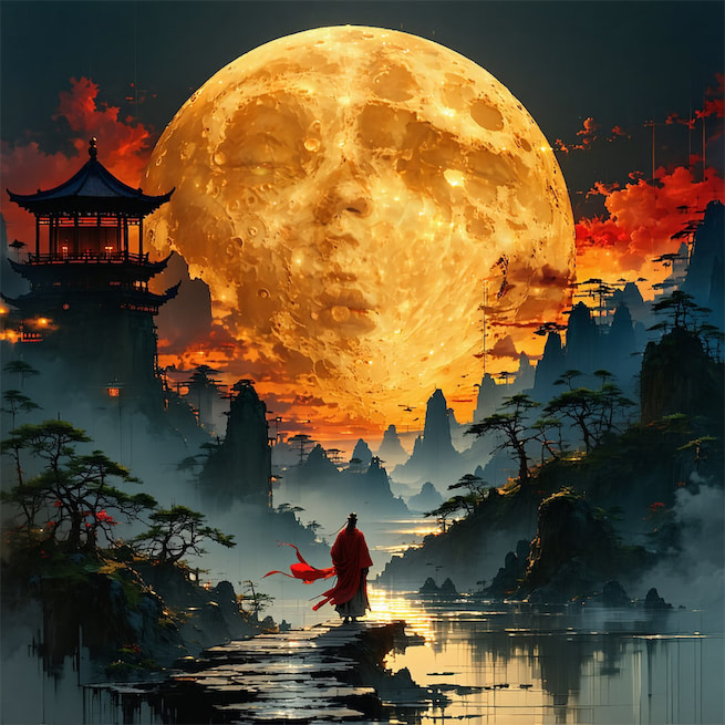 当时相候赤栏桥，今日独寻黄叶路。