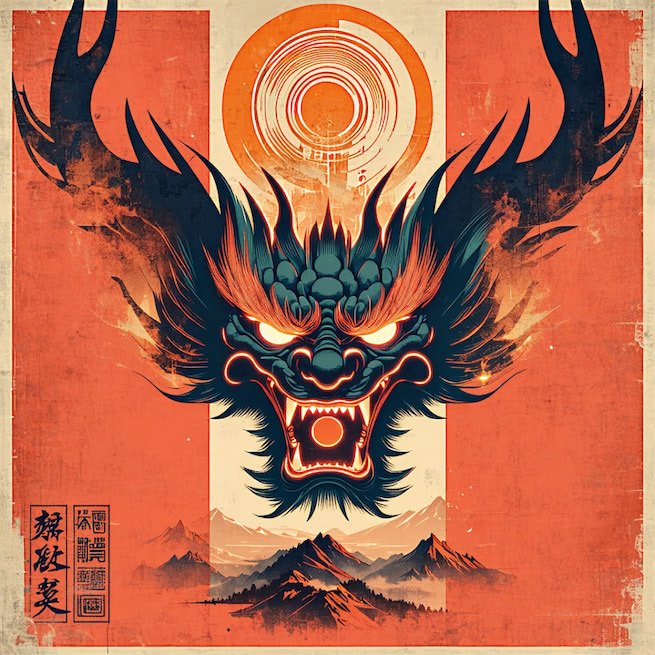 斜倚画阑娇不语，暗移梅影过红桥，裙带北风飘。 Poster