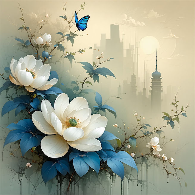 落花水香茅舍晚，断桥头卖鱼人散。