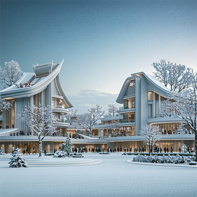 路出寒云外，人归暮雪时。