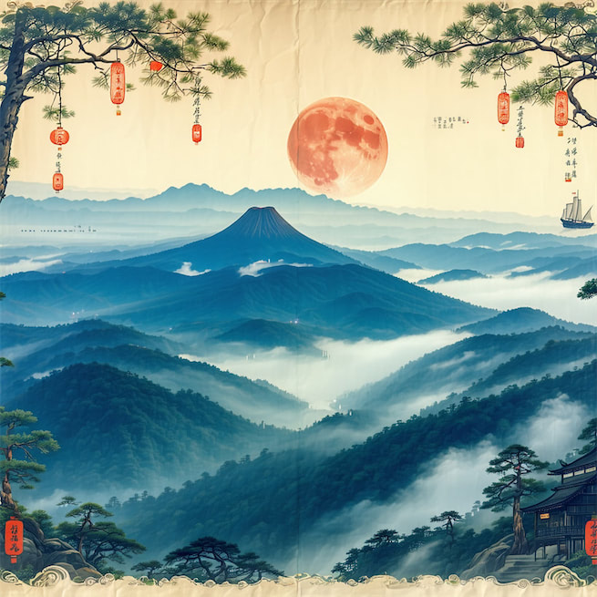 落木千山天远大，澄江一道月分明。