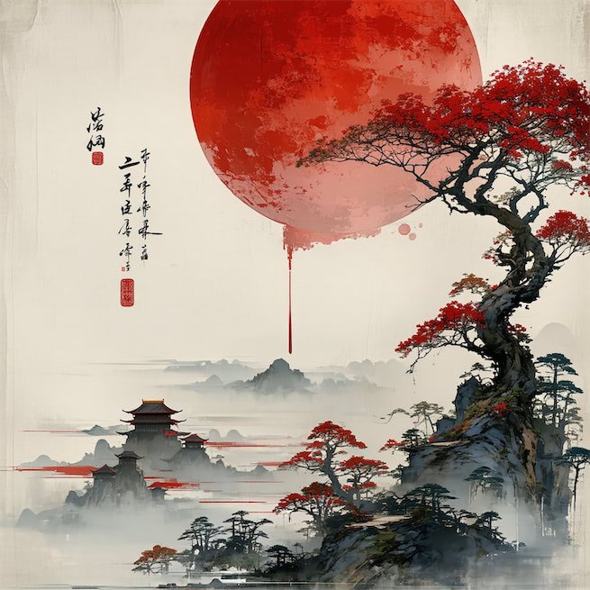 鹤发垂肩尺许长，离家三十五端阳。 Poster