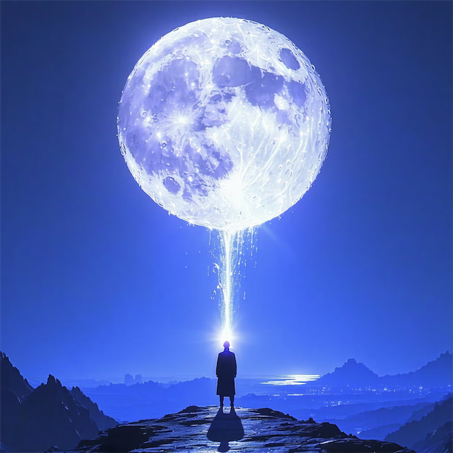 明月照相思，也得姮娥念我痴。