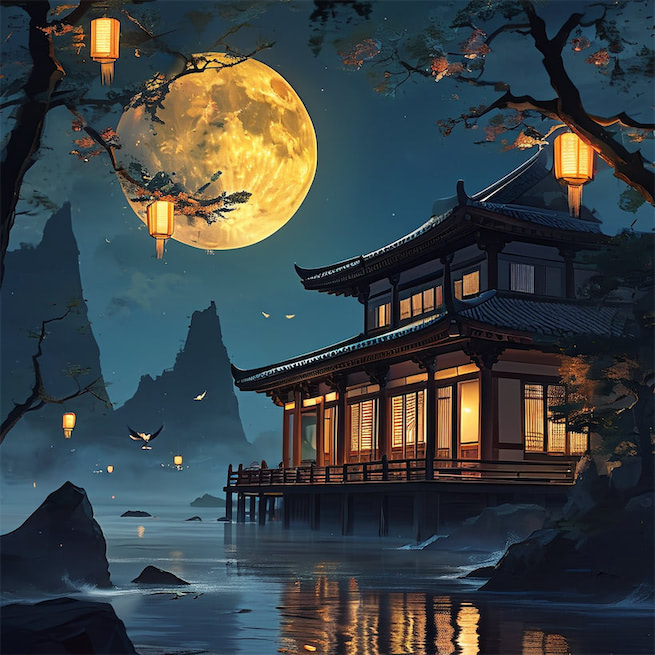 月傍苑楼灯影暗，风传阁道马蹄回。 Poster