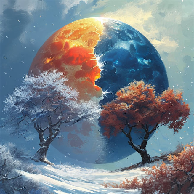 昼夜蔽日月，冬夏共霜雪。 Poster