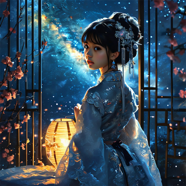 夜色银河情一片。轻帐偷欢，银烛罗屏怨。