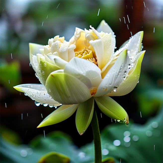 微雨过，小荷翻。榴花开欲然。