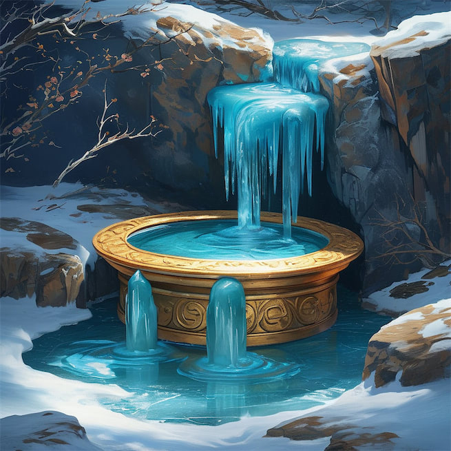 冰合井泉月入闺，金缸青凝照悲啼。 Poster